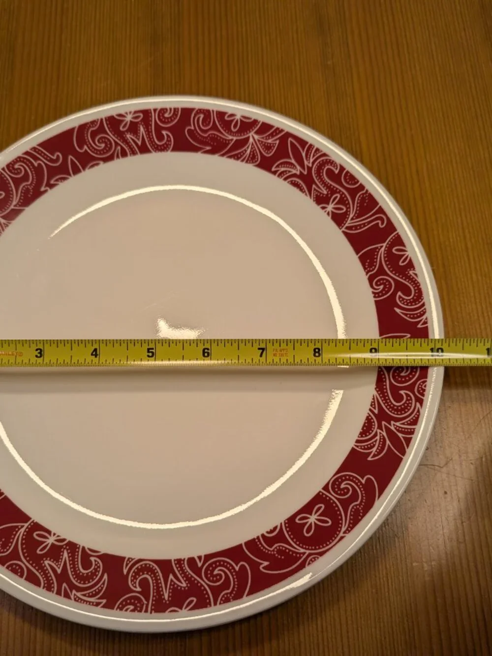 Set of 3 Corelle RED BANDANA Dinner Plates 10 1/4